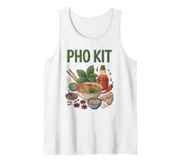 Pho Kit Ingredients Receta de Sopa de Fideos asiática vietnamita Camiseta sin Mangas