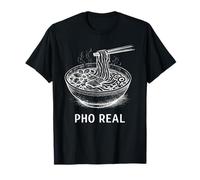 Pho Real Minimalista Línea Arte Vietnamita Fideos Viaje Camiseta