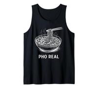 Pho Real Minimalista Línea Arte Vietnamita Fideos Viaje Camiseta sin Mangas