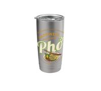 Pho Sopa Retro Street Food Vintage Gourmet Vietnam Recuerdo Vaso térmico de acero inoxidable de doble pared