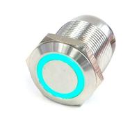 Phobya 0 Push-Button Vandalism-Proof/Bell Push 19mm Stainless Steel, Green Lighting, with Screw-on Contact 6pin Refrigeración Líquida Monitoreo