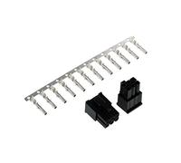 Phobya 0 VGA Power Connector 6Pin Male (Tapered) Incl. 6 Pins - 2 pcs Black Cables Conectores