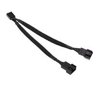 Phobya 0 Y-Cable 4Pin PWM 2X 4Pin PWM 10cm - Black Cables Ventiladores Cables & Adaptadores