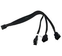 LK Phobya Y-cable 4Pin PWM to 3x 4Pin PWM - Black 30cm