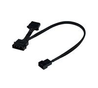 Phobya Adaptador Molex de 4 Pines (12 V) a PWM de 4 Pines de 30 cm - Negro Cable de Ventilador y Adaptador