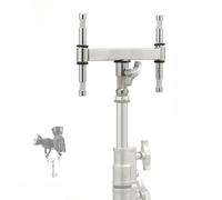 PHOCUS Cabecera doble para bebé con 4 pines de bebé de 5/8 pulgadas para iluminación de estudio fotográfico/luz LED/flash estroboscópico, brazo de brazo de brazo de 8.9 pulgadas para soporte C, 1