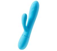 Phoebe Vibrador para mujer, masajeador Wand, estimulador punto G, silicona médica, 10 modos de vibración, recargable, impermeable, azul