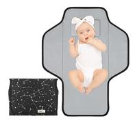 PHOEBUS BABY Cambiador portátil de viaje - Cambiador de pañales compacto impermeable con almohada integrada - Cambiador ligero y plegable, regalos de ducha para recién nacidos, estrella