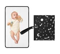 PHOEBUS BABY - Cambiador portátil para bebé, impermeable, compacto, con correa para la muñeca, cambiador de viaje lavable para bolsa de pañales, regalos para baby shower de PHOEBUS BABY (estrellas