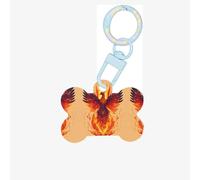 Phoenix 1 - Etiqueta de identificación para perro con diseño de hueso de doble cara con forma de hueso, etiquetas de identificación de perro con forma de hueso