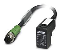 Phoenix 1435441 - Cable sac-3p-ms/0,6-pur/c-1l-zsco negro 0,6m