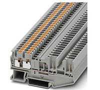 Phoenix 3209662 - Borne carril paso pit2,5-quattro/2 polos gris