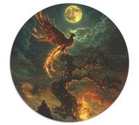 Phoenix Adultos-Niños Rompecabezas Redondo 1000p Los animaless Haustiers Cute Circular Puzzle Niños: TaHaustiere Portátil Juguete Edugatoivo Decoración Hogar 1000pcs (67.5x67.5cm)
