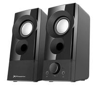 Phoenix - Altavoces de Ordenador 6W RMS 2.0, Conexión Jack 3,5 mm y Cable USB de Alimentación, Puerto para Micrófono y Auriculares