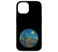 Phoenix Arizona Cactus Skyline Van Gogh Starry Night Style Carcasa para iPhone 14