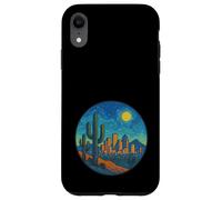 Phoenix Arizona Cactus Skyline Van Gogh Starry Night Style Carcasa para iPhone XR