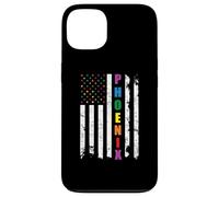 Phoenix Arizona LGBTQ Gay Pride Month American Flag Rainbow Carcasa para iPhone 13