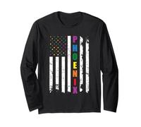 Phoenix Arizona LGBTQ Gay Pride Month American Flag Rainbow Manga Larga