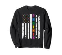 Phoenix Arizona LGBTQ Gay Pride Month American Flag Rainbow Sudadera