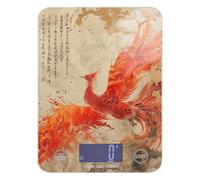 Phoenix Bird - Báscula de tinta china con pantalla LCD dorada y roja para alimentos, 11 libras/2 onzas, escala de 5 kg/5 g para gramos, con 4 unidades para pérdida de peso, preparación de comidas