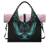Phoenix - Bolsa de lona deportiva con compartimento para zapatos, bolsa de fin de semana, bolsa de equipaje para gimnasio, yoga, viajes, color, L, Bolsa de viaje