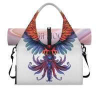 Phoenix - Bolsa deportiva con compartimento para zapatos, bolsa de fin de semana, bolsa de equipaje para gimnasio, yoga, viajes, color, L, Bolsa de viaje