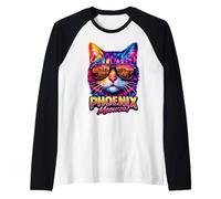 Phoenix Cat | Gafas de Sol Modernas y Divertidas de Sun Valley Camiseta Manga Raglan