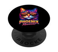 Phoenix Cat | Gafas de Sol Modernas y Divertidas de Sun Valley PopSockets PopGrip Adhesivo