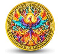 Phoenix - Chip de sobriedad para celebrar la recuperación con medallón AA de oración de serenidad (moneda individual)