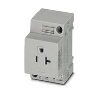 PHOENIX CONTACT EO-AB/UT/20 - Lote de 5 enchufes para montaje en riel de soporte en la interfaz de servicio o montaje directo, tipo AB 20A, 125 V CA, 20 A, -60 °C, 105 °C, UL 508, color gris