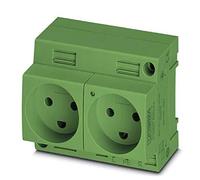 PHOENIX CONTACT EO-K/UT/LED/DUO/GN - Juego de 2 enchufes dobles tipo K, conector de rosca, 134,620 g, color verde