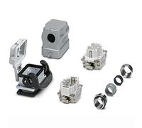 PHOENIX CONTACT HC-KIT-B06-R02 - Juego de conectores, boquillas B6 y carcasa de montaje, conector de 6 pines e inserto hembra, conexión de cable M20, 385.500 g