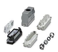 PHOENIX CONTACT HC-KIT-B24-R01 - Juego de conectores (boquillas B24 y carcasa de montaje, conector macho de 24 pines e inserto hembra, conexión de cable M32, 534.800 g)