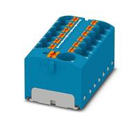 PHOENIX CONTACT PTFIX 10/12X4-NS35 BU - Bloque de distribución (número de conectores 13, sección transversal 0,5 mm² - 10 mm², AWG 20-6, ancho 28,6 mm, color azul, 1 unidad)