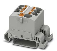 PHOENIX CONTACT PTFIX 10/6X4-NS35A GY - Bloque de distribución (57 A, conector Push-In, número de conectores: 7, sección transversal: 0,5 mm²-10 mm², AWG 20-8, ancho 27,9 mm, 8 unidades), color gris