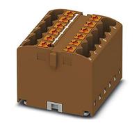 PHOENIX CONTACT PTFIX 12X2.5 BN Bloque de distribución básica 450V 24A Número de puertos 12 Sección transversal 0,14mm² AWG 26-12 Ancho 31,5mm Altura 21,7mm Marrón, 8 Piezas
