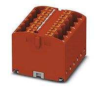 PHOENIX CONTACT PTFIX 12X2.5 RD Bloque de distribución básica 450V 24A Número de puertos 12 Sección transversal 0,14mm² AWG 26-12 Ancho 31,5mm Altura 21,7mm Rojo 8 Piezas