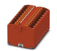 PHOENIX CONTACT PTFIX 18X2.5 RD Bloque de distribución básica 450V 24A Número de puertos 18 Sección transversal 0,14 mm² AWG 26-12, Ancho 46,9 mm, Altura 21,7 mm, Rojo 8 Piezas