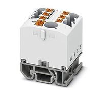 PHOENIX CONTACT PTFIX 6/6X2,5-NS15A WH - Bloque de distribución horizontal y alimentación integrada, 690 V, 24 A, número de conexiones, sección transversal 0,14 mm²