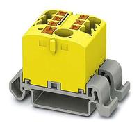 PHOENIX CONTACT PTFIX 6/6X2,5-NS35A YE Bloque de distribución horizontal y alimentación integrada, 690 V, 24 A, número de conexiones, sección transversal 0,14 mm²