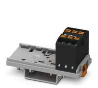 PHOENIX CONTACT PTFIX 6X2,5-NS35 BK - Bloque de distribución vertical (690 V, 24 A, 6 conectores, sección transversal 0,14 mm²-4 mm², AWG: 26-12, ancho 28,6 mm, 10 unidades), color negro
