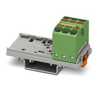 PHOENIX CONTACT PTFIX 6X4-NS35 GN - Bloque de distribución vertical 800 V, 32 A, número de conexiones, sección 0,2 mm²-6 mm², AWG: 24-10, ancho 28,6 mm, 8 unidades, color verde