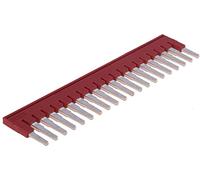 PHOENIX CONTACT Puente enchufable FBS 20-5, paso de 5.2 mm, número de 20 pines, rojo, 1 pieza