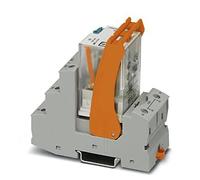 PHOENIX CONTACT RIF-3-RSC-LDP-24DC/2X21 - Módulo de relé premontado con conexión roscada, zócalo de relé, relé de potencia y soporte de retención, 2 cambios, 24 V CC, 5 unidades