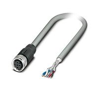 PHOENIX CONTACT SAC-5P-5.0-924/FS SCO CANopen - Cable para sistema de bus (5 pines, apantallado, extremo libre, codificación A, 5 m de longitud, conector sin blindaje), color gris