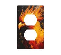 Phoenix - Cubierta decorativa para interruptor de luz, 1 banda, placa de pared para cocina, baño, tamaño 7 x 11,4 cm