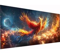 Phoenix Diamond Painting Grande 100x200cm, 5D DIY Diamond Painting D-9119 | Nube Manualidades Adultos Kit Punto de Cruz, Diamante Completo Rhinestones Bordado Kit, Decoración Hogar Regalo