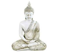 Phoenix - Estatua de Buda meditando - Tailandia - Medidas 29 cm - Material polirresina - Color blanco