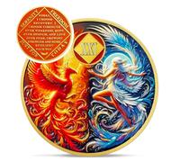 Phoenix Fairy - Medallones Na de 22 años, moneda de sobriedad del sol y la luna, ficha de adicción de recuperación de 22 años, celebra el chip limpio y sobrio - 0-20 regalos anónimos de narcóticos