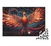 Phoenix Fire Bird Colourful Blazing Fire Phoenix 1000 Pcs Jigsaws for Adults The Impossible Challenge Fun Present 70x50cm/1000pcs